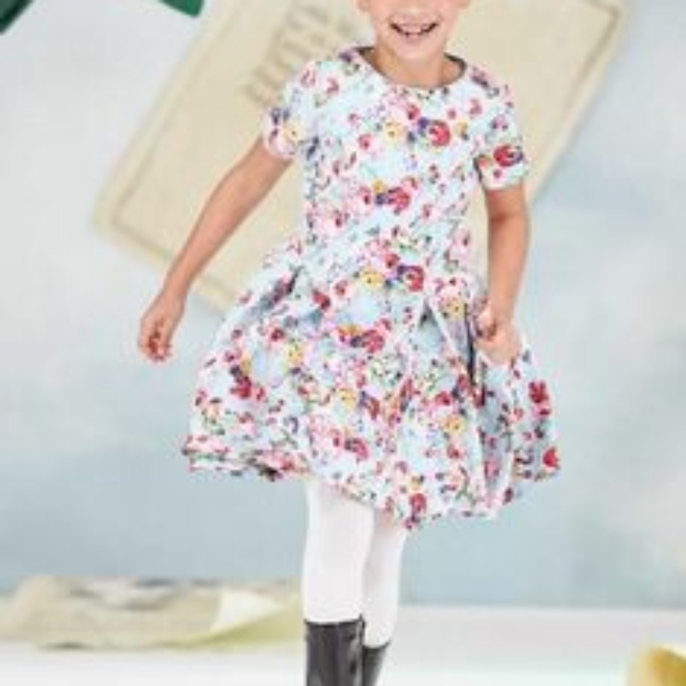 CHASING FIREFLIES blue with pink floral dress